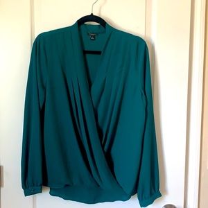 Ann Taylor green blouse